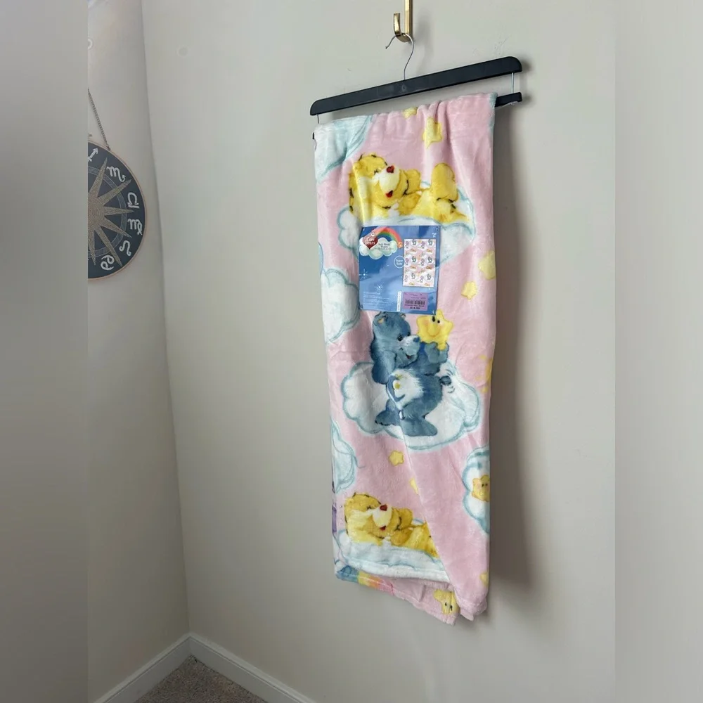 Care Bears Pastel Cloud Plush Throw Blanket